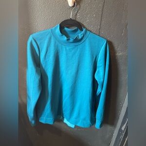 Nike Dri-FIT Teal Long Sleeve Top With Zipper on Back